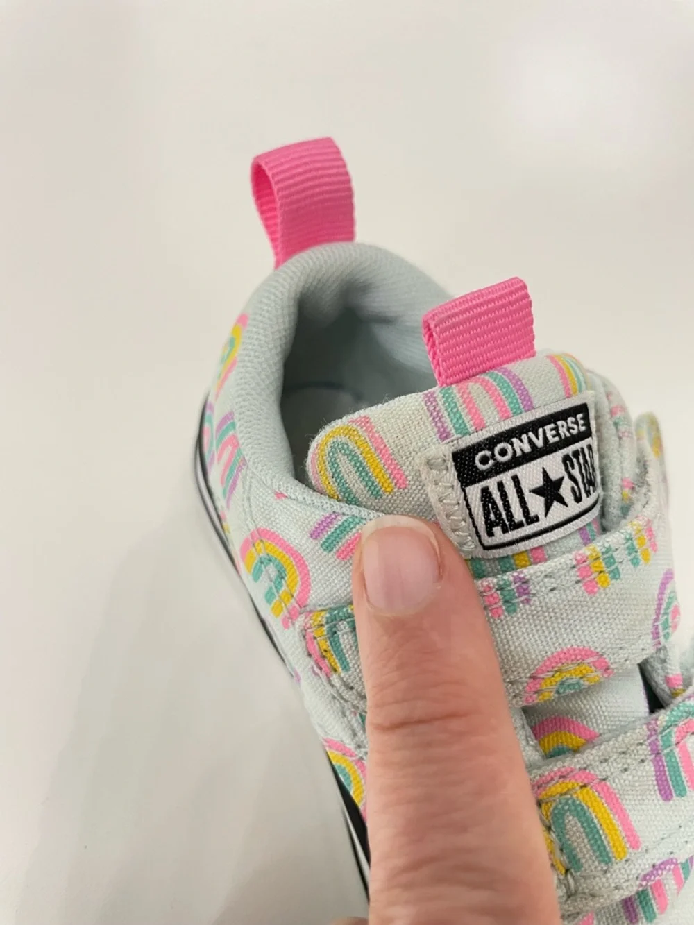 Converse All Star Toddler Whimsical Rainbow Canvas Sneakers, toddler size 7